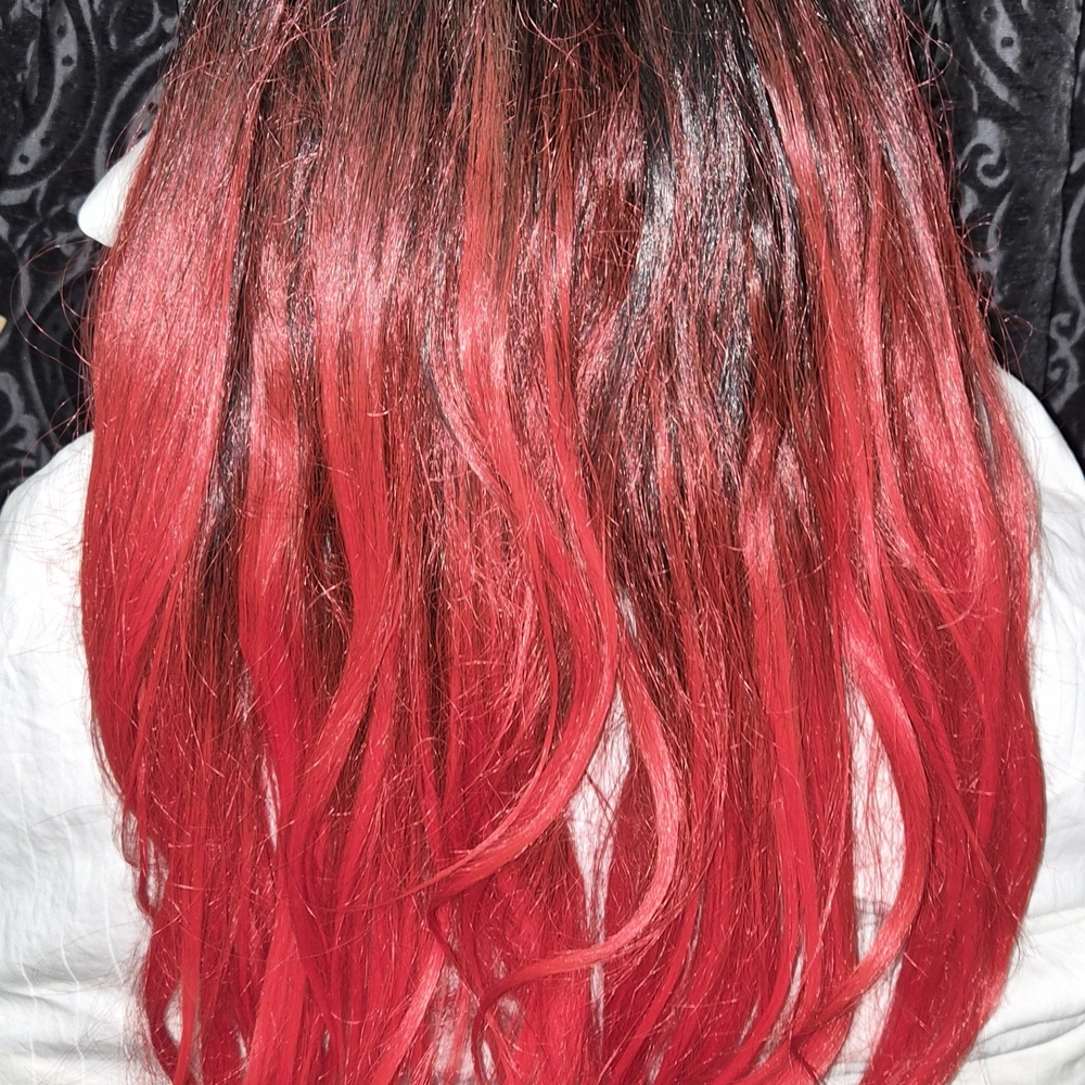 Red Ombré Women's Hair Extensions